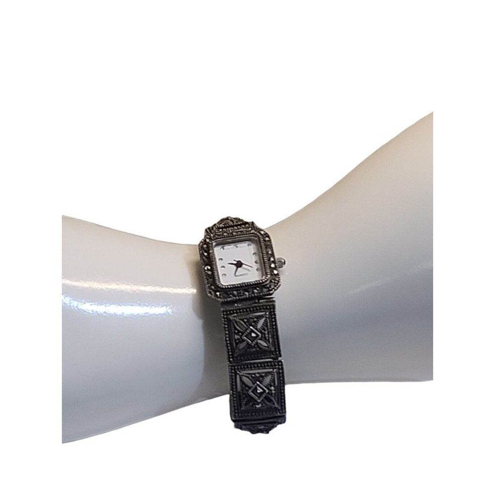 Watch Signed BJ Sterling Silver Native American